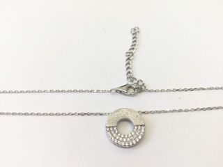 collar plata 925mm con piedra con circonita 19 5cm 