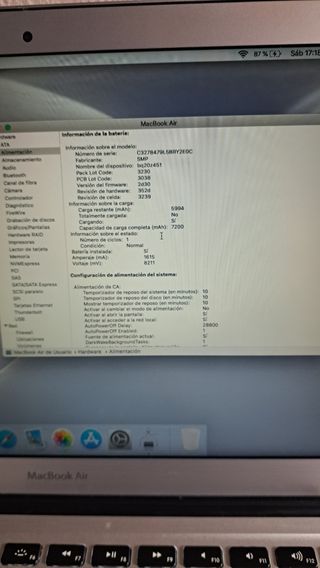 MacBook Air 1466 (2015) Plata