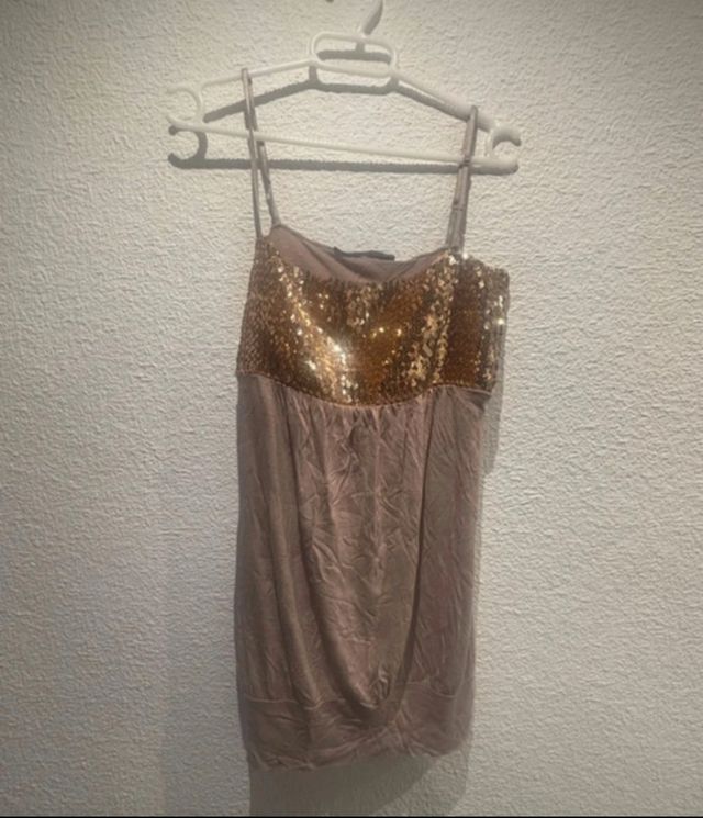 Camiseta lentejuelas Primark talla M