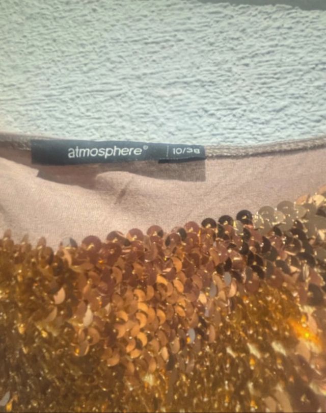 Camiseta lentejuelas Primark talla M