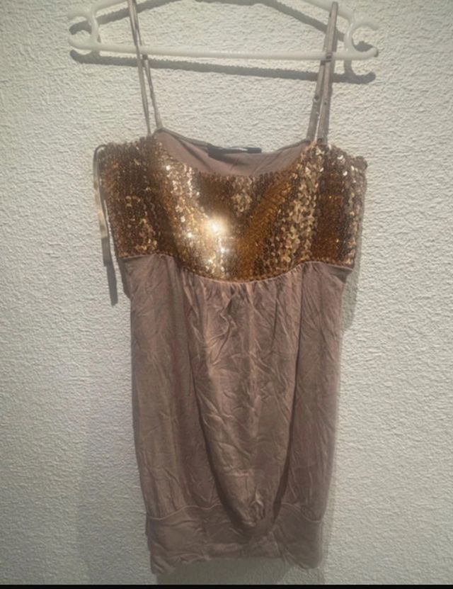Camiseta lentejuelas Primark talla M