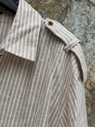 Camisa Zara rayas hilo dorado 