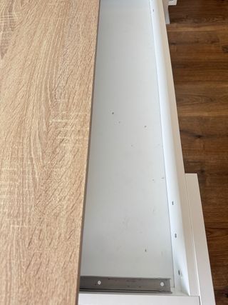 Mesa centro elevable - Blanco/Beige