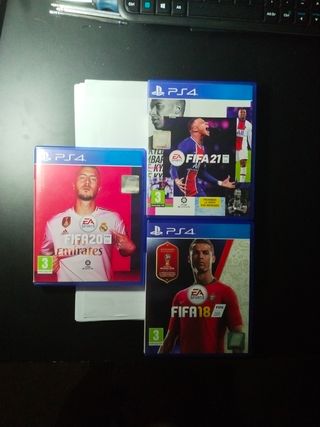 Lote juegos FIFA PS4 (FIFA 18, 20, 21)