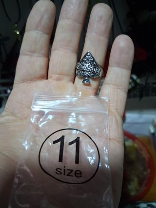 Anillo As de Picas - Acero
