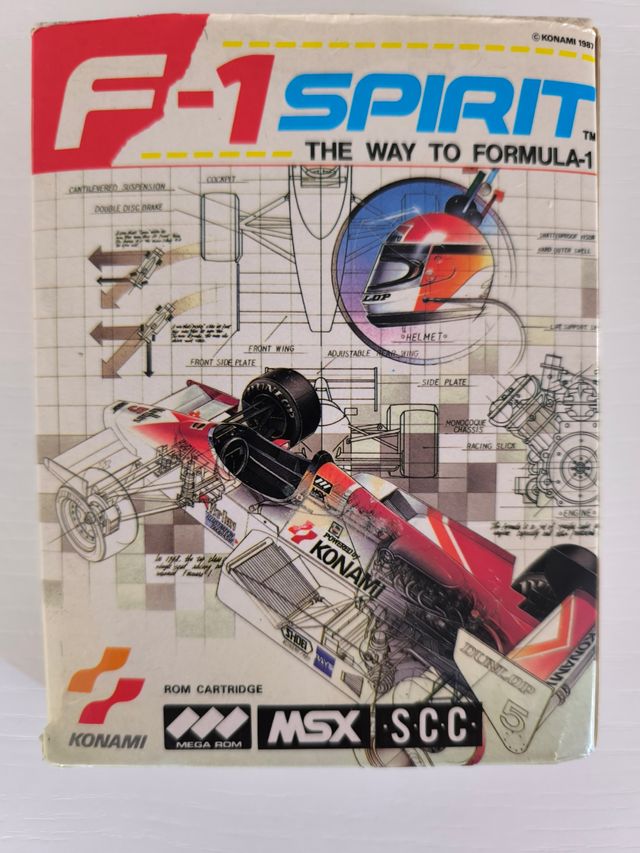 F-1 Spirit Konami MSX con funda pet
