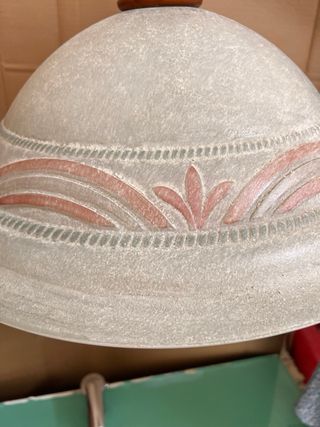 Lampadario vintage vetro arancione-beige
