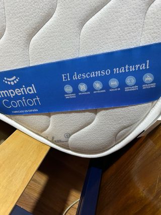 Cama individual madera 90x180 cms