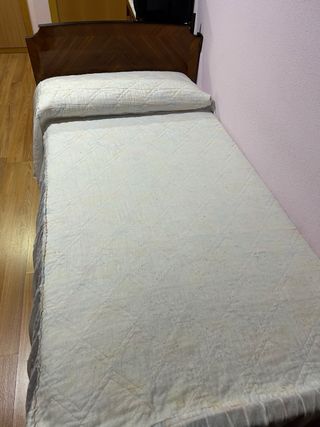 Cama individual madera 90x180 cms