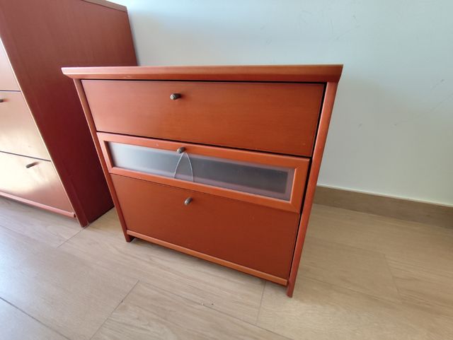 Mesita noche 3 cajones - Madera