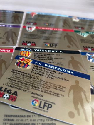 Liga 98-99: Tarjetas Fútbol Cromos
