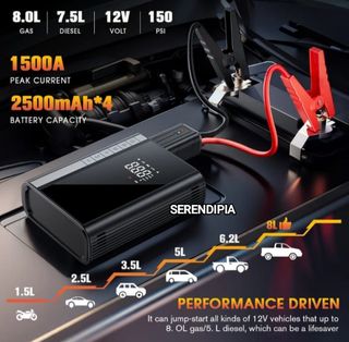 2 COMPRESORES ARRANCADORES 10000 mAh CARSUN 