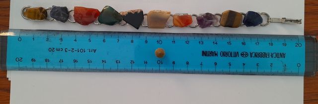 Braccialetto vintage anni 70 in acciaio e pietre