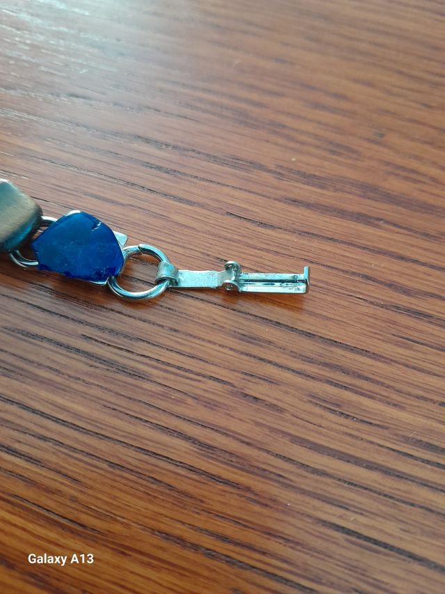 Braccialetto vintage anni 70 in acciaio e pietre