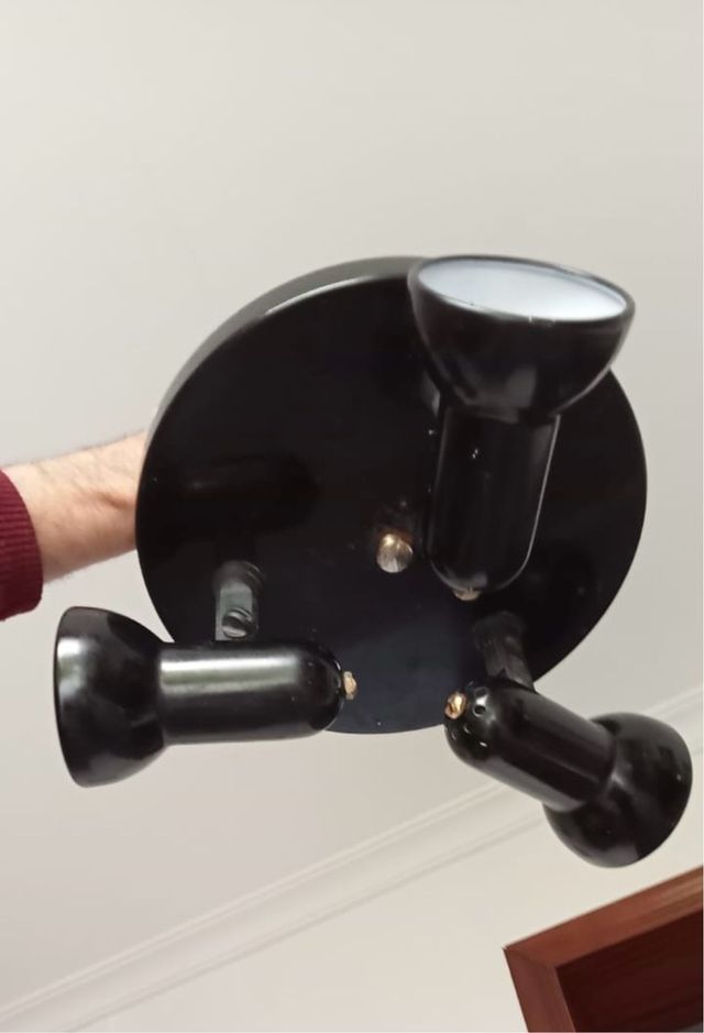 Lámpara techo 3 luces - Negra