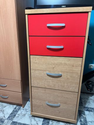 Cama nido juvenil madera - roja en perfecto estado