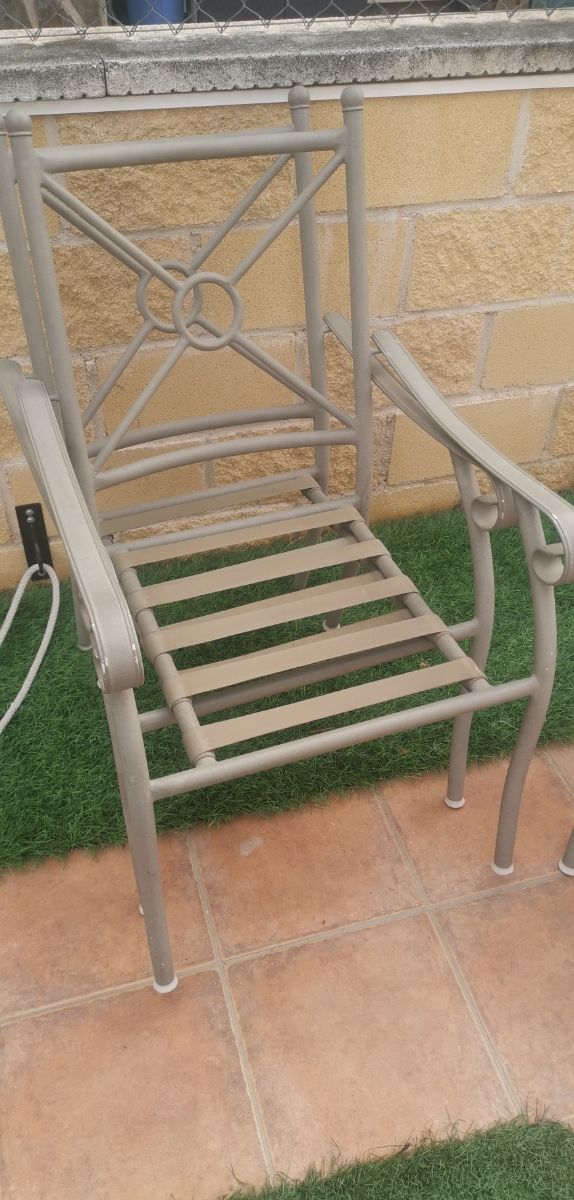 Sillas jardín - beige y gris