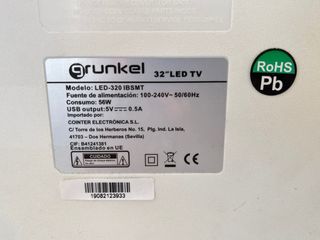 TV Grunkel 32" LED Blanca