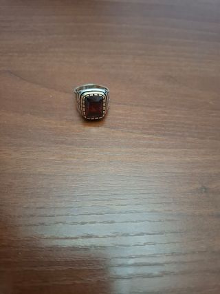 Anillo plata 925 granate