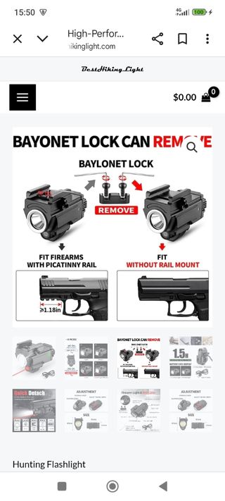 Linterna/láser táctica pistola