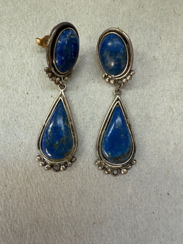 Pendientes lapislázuli vintage