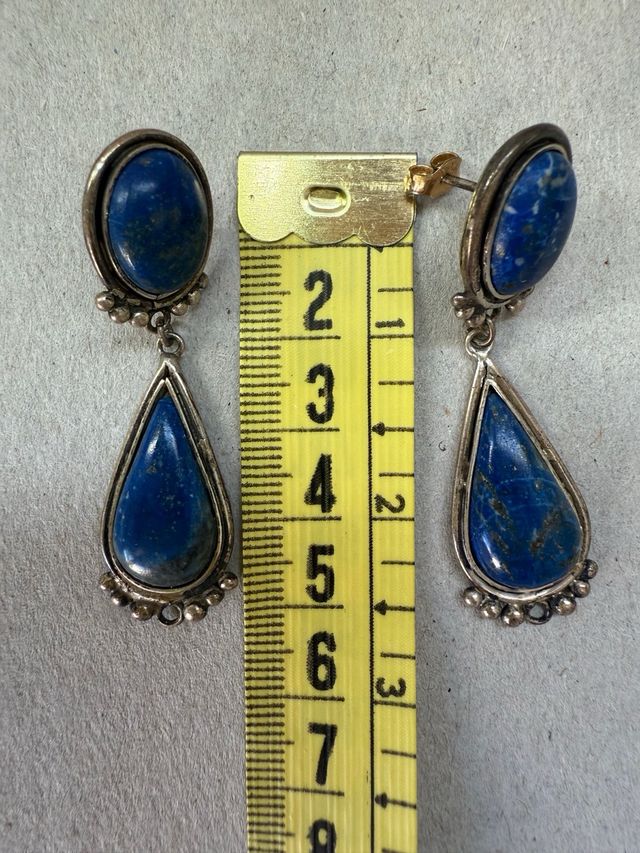 Pendientes lapislázuli vintage