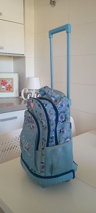 Mochila infantil trolley flores