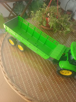 Tractor Remolque Juguete Verde