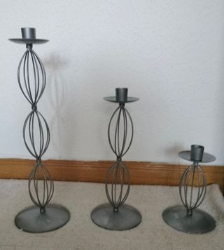 3 lampadari moderni in metallo grigio di Ikea