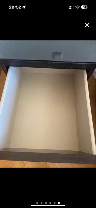 Comodino MALM Ikea con 2 cassetti