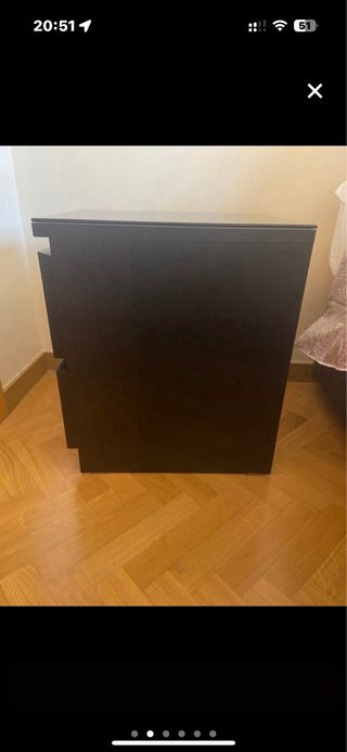 Comodino MALM Ikea con 2 cassetti