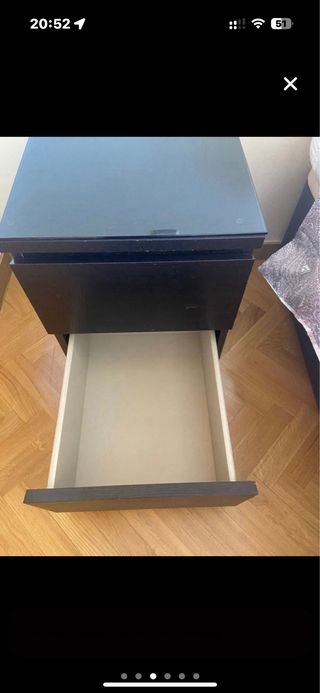 Comodino MALM Ikea con 2 cassetti