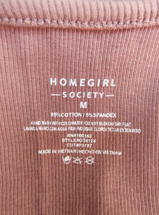 USADO-Top corto rosa HOMEGIRL SOCIETY talla M-1446