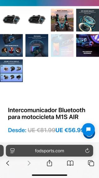 Intercomunicador Fodsports M1-S AIR