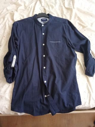 Camisa Pull&Bear azul marino - Talla M
