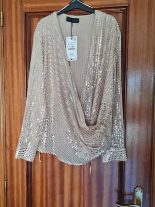 Blusa Zara L dorado✨