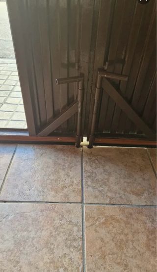 Puertas garaje metálicas marrones