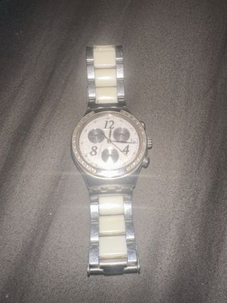 Reloj Swatch Cronógrafo Plata/Blanco