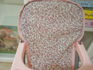 Trona bebé plegable rosa
