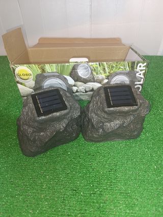 2 Luces solares para jardín - Piedras