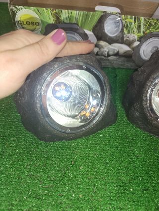2 Luces solares para jardín - Piedras