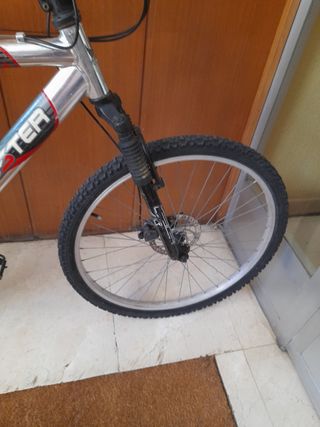 Bicicleta de montaña plateada Romester wintrack 
