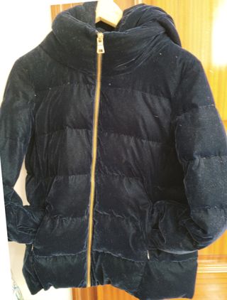 Cazadora Zara terciopelo azul