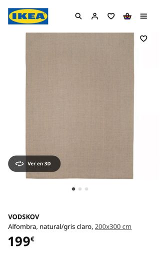 Alfombra VODSKOV IKEA 200x300cm