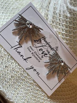 Pendientes Fiesta Novias Plateados y piedras