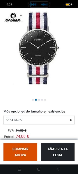Reloj CASIMA elegante hombre - nuevo.Casi ni pesa