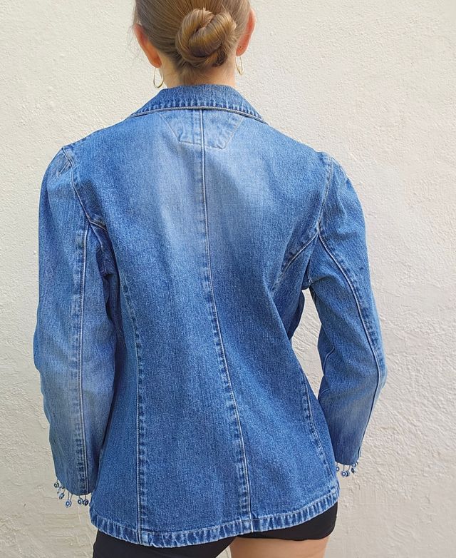 Cazadora vaquera abalorios