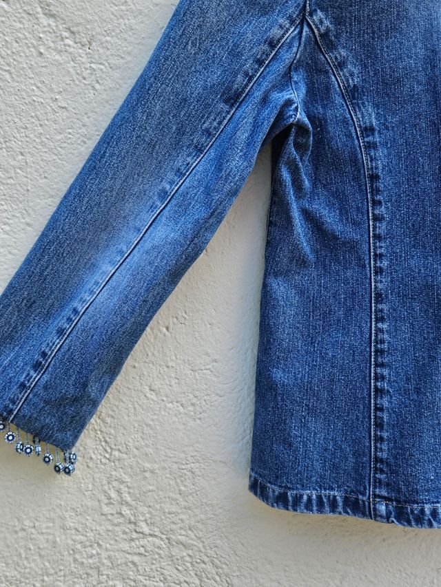 Cazadora vaquera abalorios