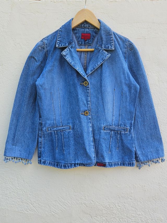 Cazadora vaquera abalorios