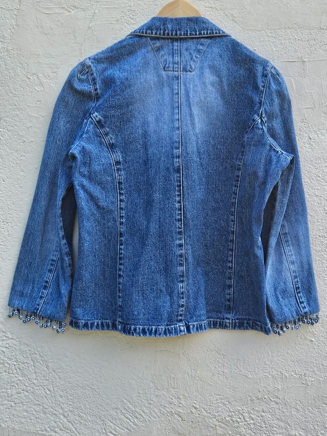 Cazadora vaquera abalorios